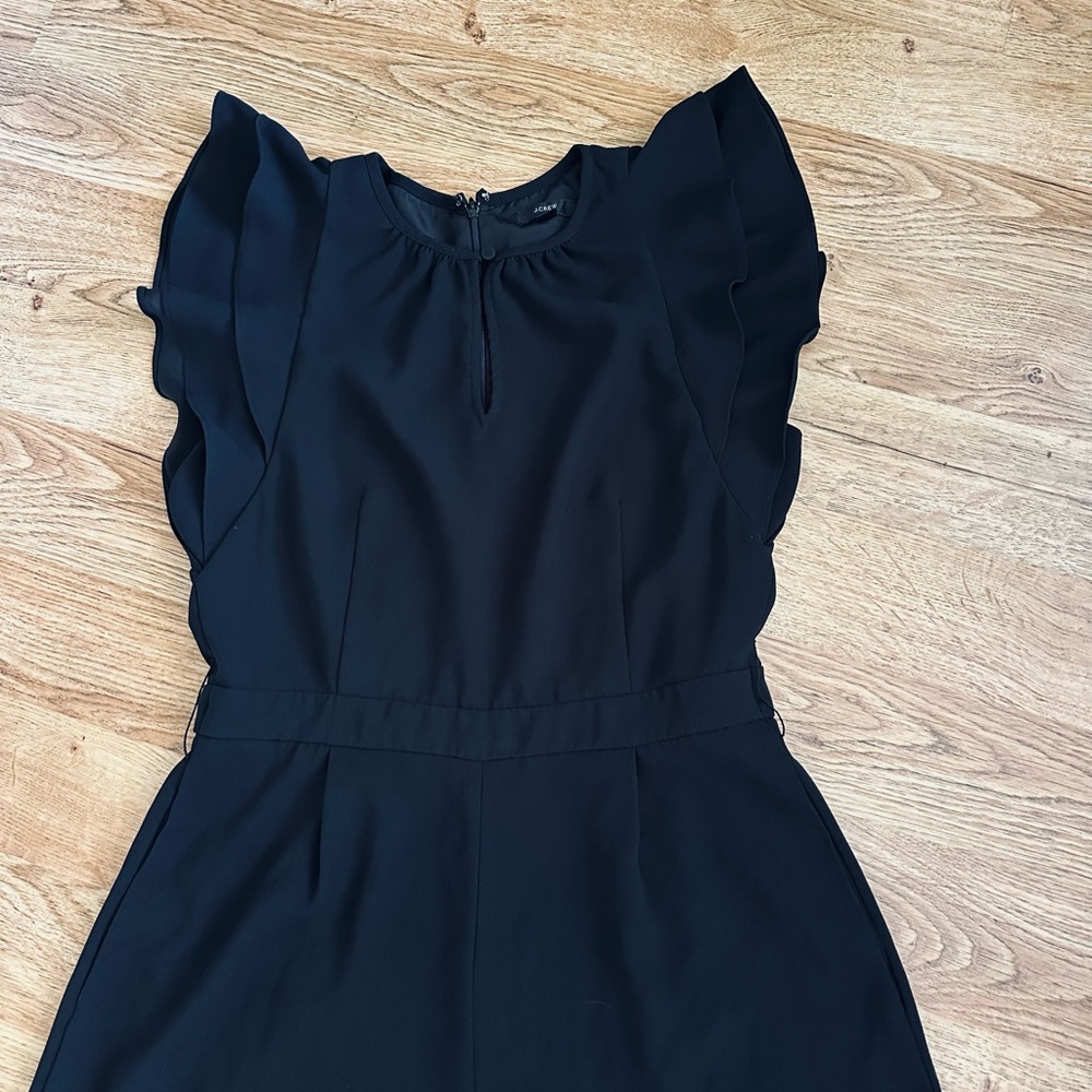 J.Crew Black Cropped Jumpsuit Size 8 - Picture 2 of 10